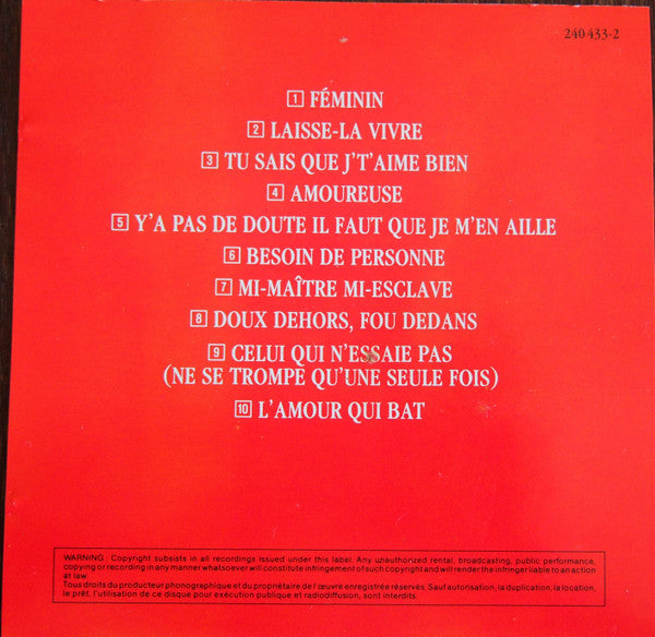 Véronique Sanson : Exclusivement Féminin (CD, Comp)