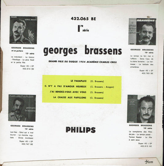 Georges Brassens : 1re Série - Le Parapluie (7", EP, RE)