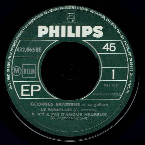Georges Brassens : 1re Série - Le Parapluie (7", EP, RE)