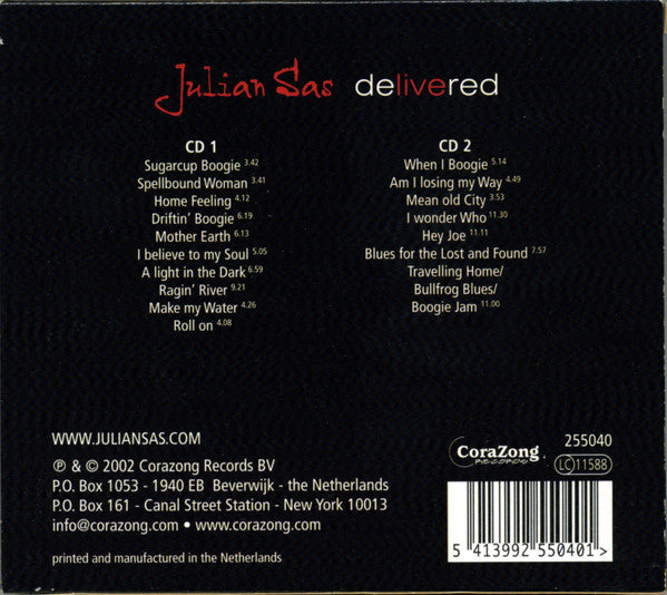 Julian Sas : Delivered (2xCD, Album)