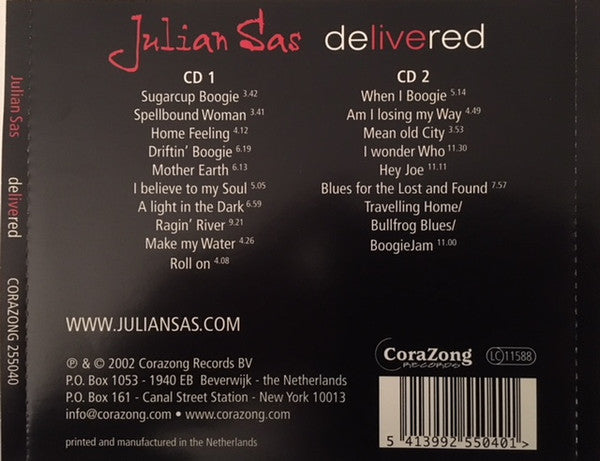 Julian Sas : Delivered (2xCD, Album)