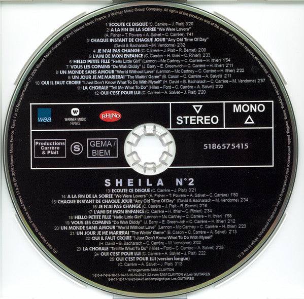 Sheila (5) : Ecoute Ce Disque (CD, Album, RE)