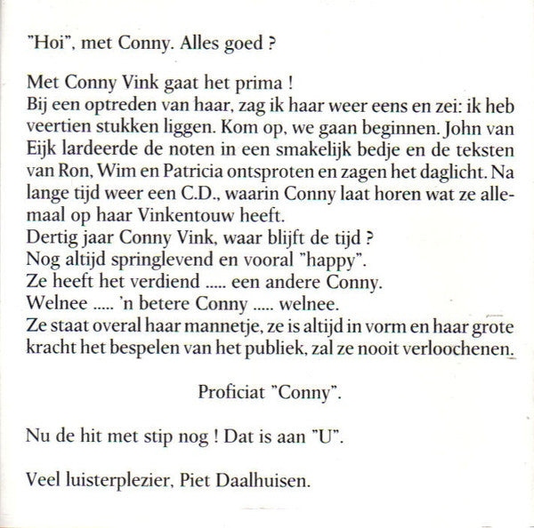 Conny Vink : Conny Vink (CD, Album, RE)