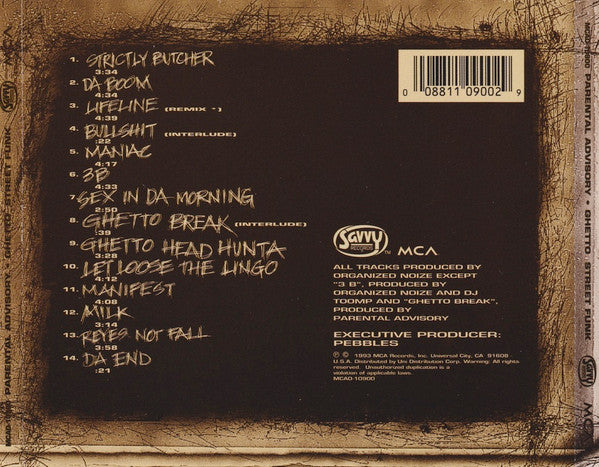 Parental Advisory : Ghetto Street Funk (CD, Album)