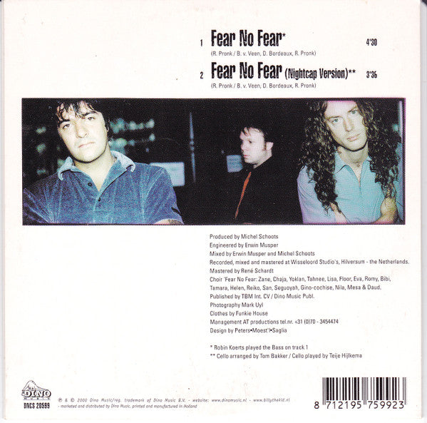 Billy The Kid (5) : Fear No Fear (CD, Single)