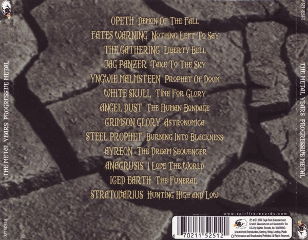 Various : The Metal Years - Progressive Metal (CD, Comp)