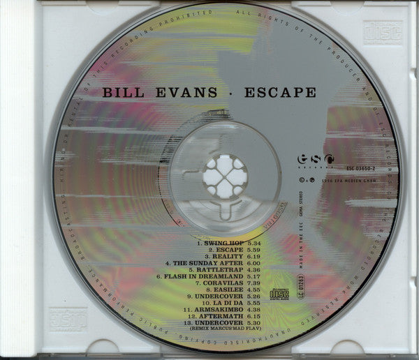 Bill Evans (3) : Escape (CD, Album, RE)