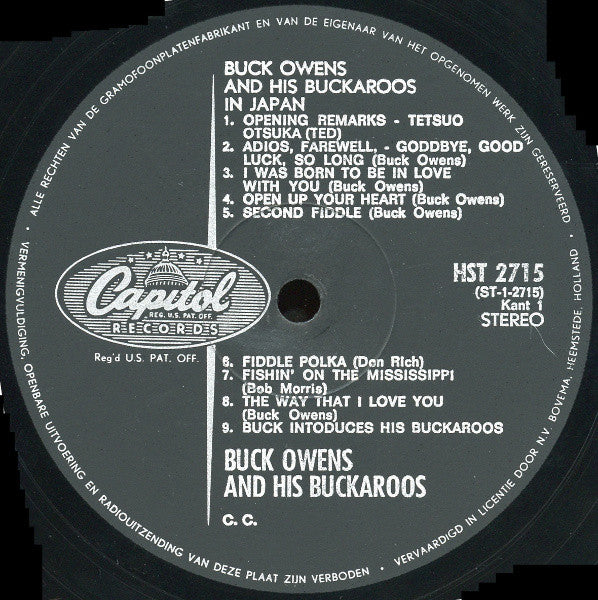 Buck Owens And His Buckaroos : Buck Owens And His Buckaroos In Japan (LP, Album)