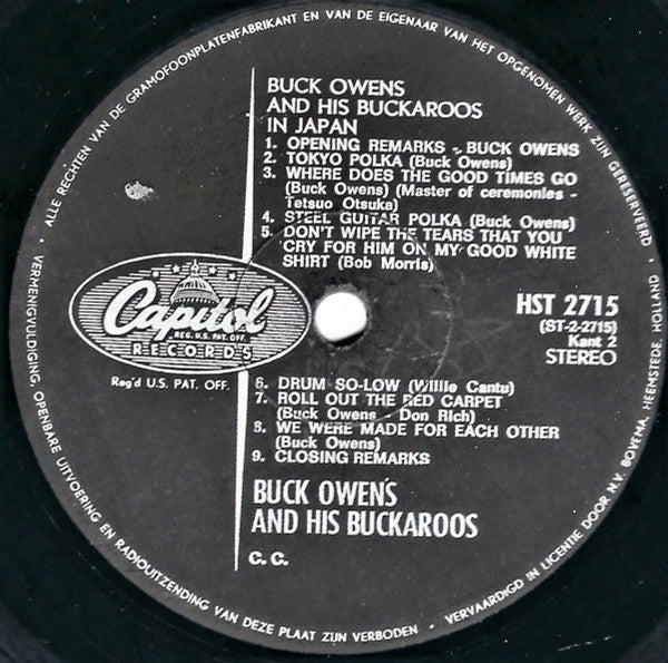 Buck Owens And His Buckaroos : Buck Owens And His Buckaroos In Japan (LP, Album)