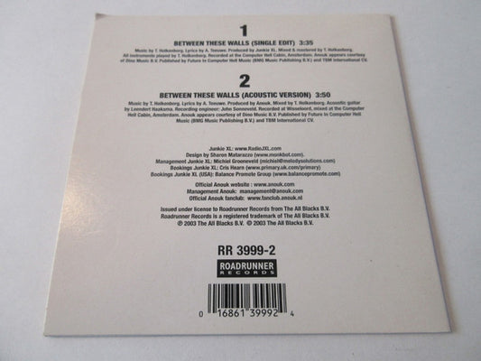 Junkie XL Featuring Anouk : Between These Walls (CD, Single)