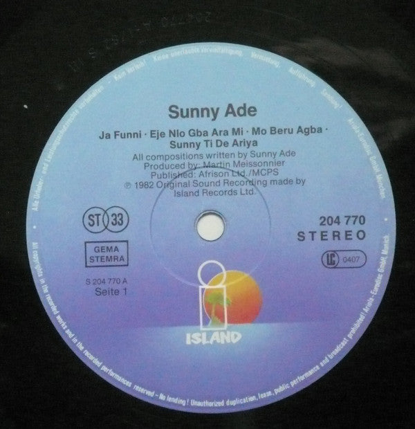 King Sunny Ade & His African Beats : Juju Music (LP, Album)