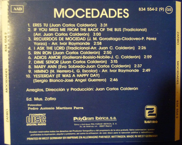 Mocedades : Mocedades ‎ (CD, Album, RE)