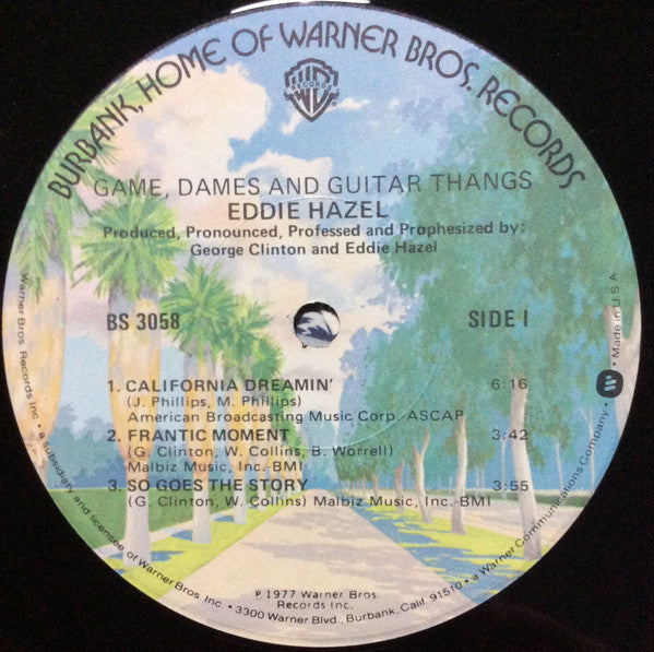 Eddie Hazel : Game, Dames And Guitar Thangs (LP, Album, Los)