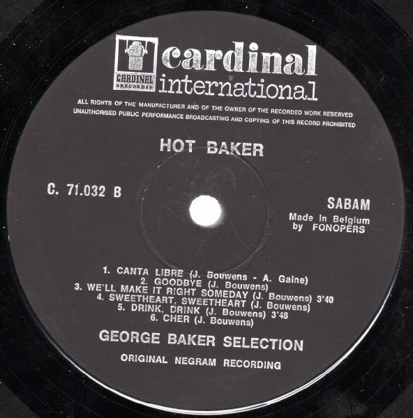 George Baker Selection : Hot Baker (LP)