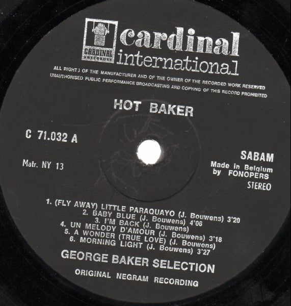 George Baker Selection : Hot Baker (LP)