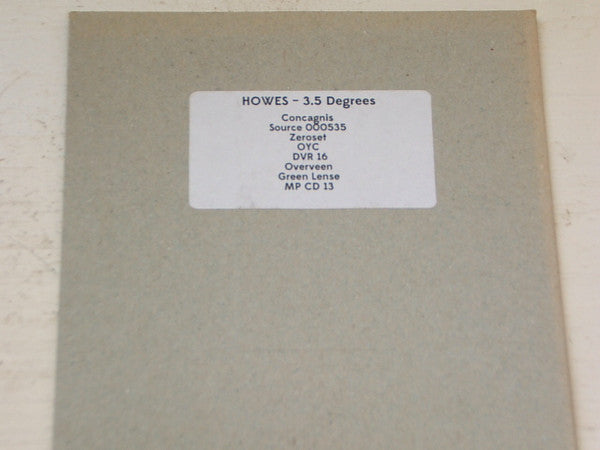 John Howes : 3.5 Degrees (CDr, Album, Promo)