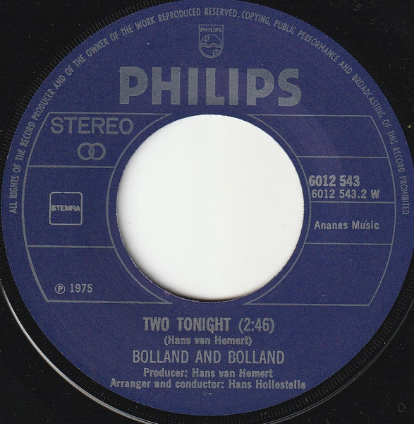 Bolland & Bolland : You Make Me Feel So High / Two Tonight (7", Single)
