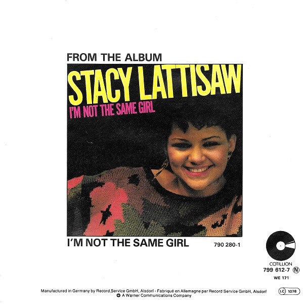 Stacy Lattisaw : Can't Stop Thinking About You (7", Single)