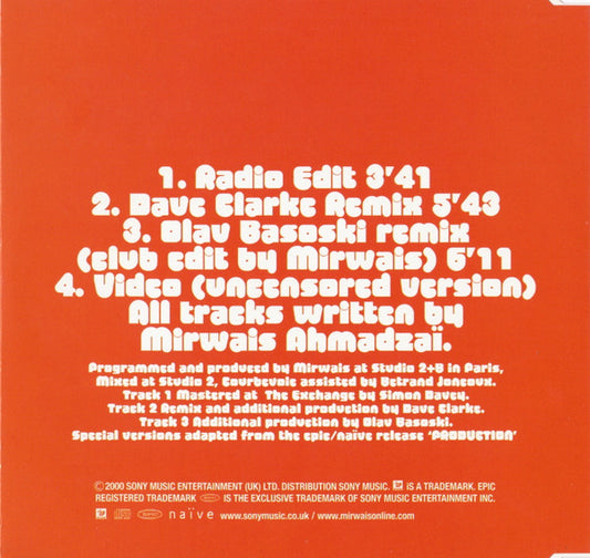 Mirwais : Naïve Song (CD, Single, Enh)