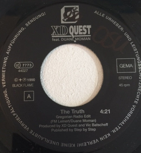 XD Quest Featuring Duane Moman : The Truth (7", Single)