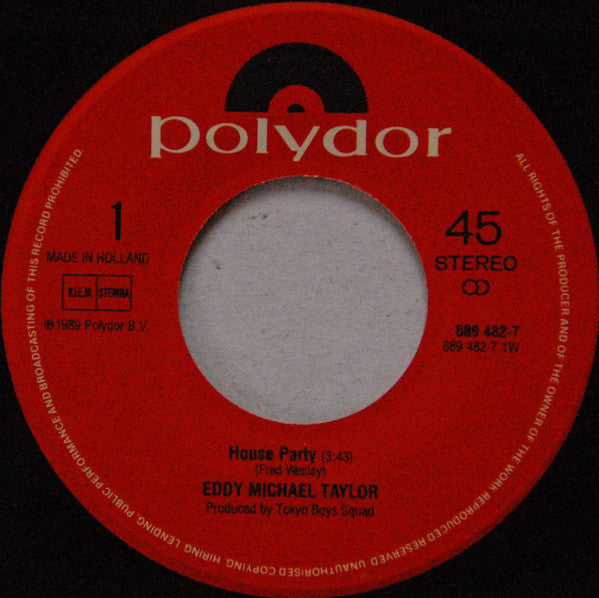 Eddy Michael Taylor : House Party (7")