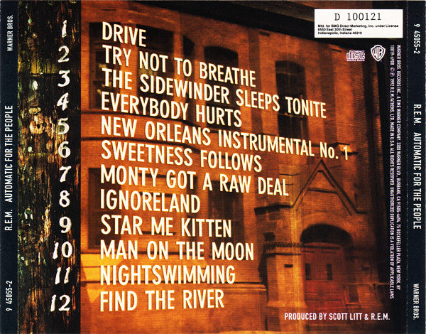 R.E.M. : Automatic For The People (CD, Album, Club)