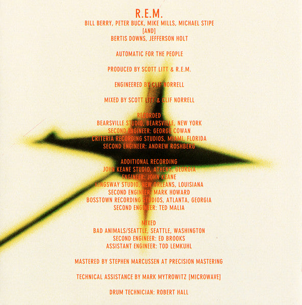 R.E.M. : Automatic For The People (CD, Album, Club)