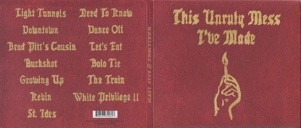Macklemore & Ryan Lewis : This Unruly Mess I've Made (CD, Album, Dig)
