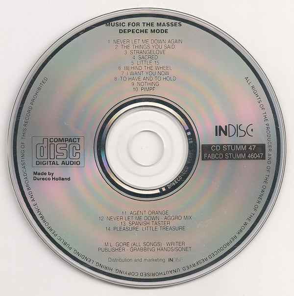Depeche Mode : Music For The Masses (CD, Album)