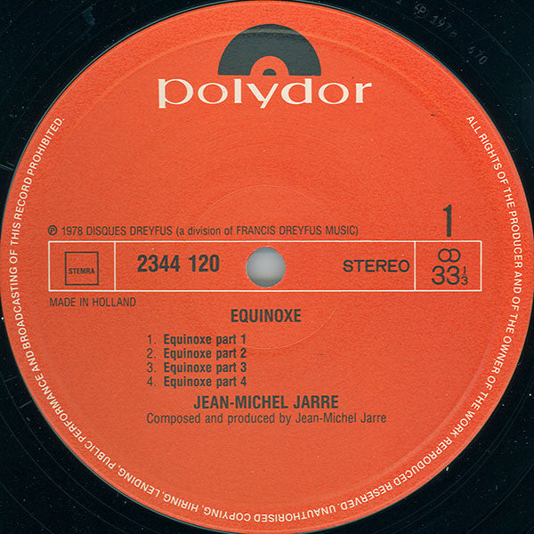 Jean-Michel Jarre : Equinoxe (LP, Album)