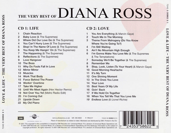 Diana Ross : Love & Life - The Very Best Of Diana Ross (2xCD, Comp)