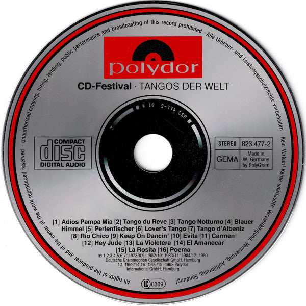 Various : CD-Festival • Tangos Der Welt (CD, Comp)