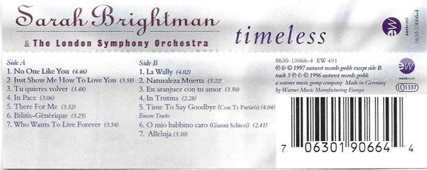 Sarah Brightman & London Symphony Orchestra : Timeless (Cass, Album, Dol)