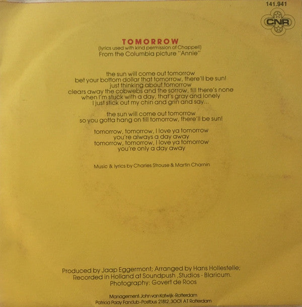 Patricia Paay : Tomorrow (7", Single)