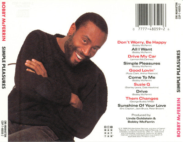 Bobby McFerrin : Simple Pleasures (CD, Album)