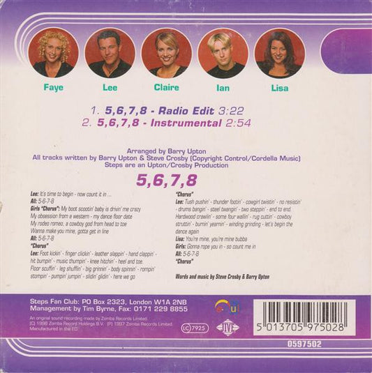 Steps : 5, 6, 7, 8 (CD, Single, Car)