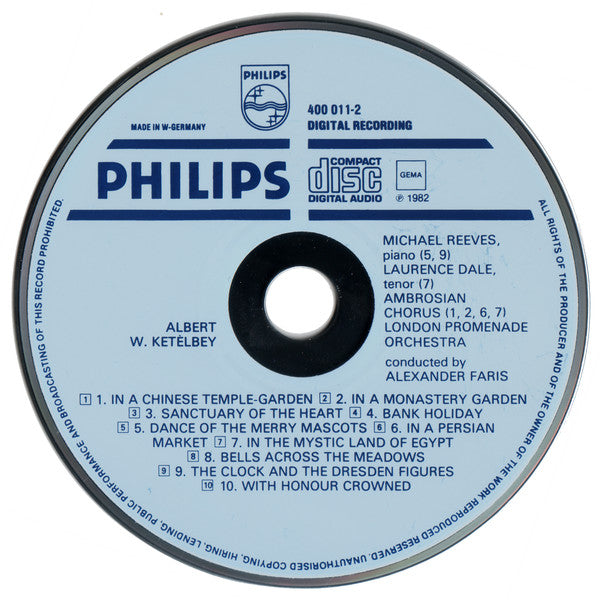 Albert W. Ketelbey - The London Promenade Orchestra, Alexander Faris : In A Persian Market / In A Monastery Garden / In A Chinese Temple Garden (CD, Album, Blu)