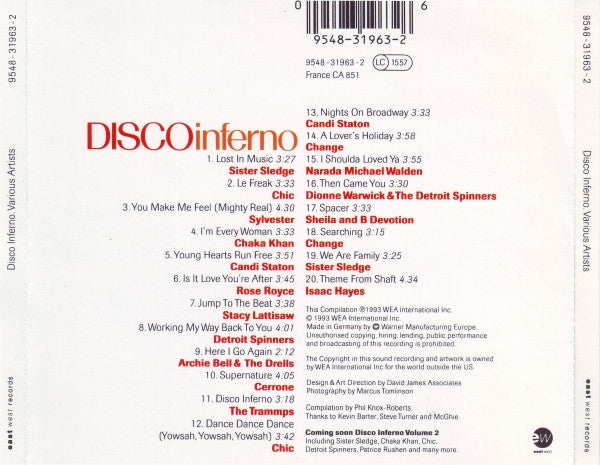 Various : Disco Inferno (CD, Comp)