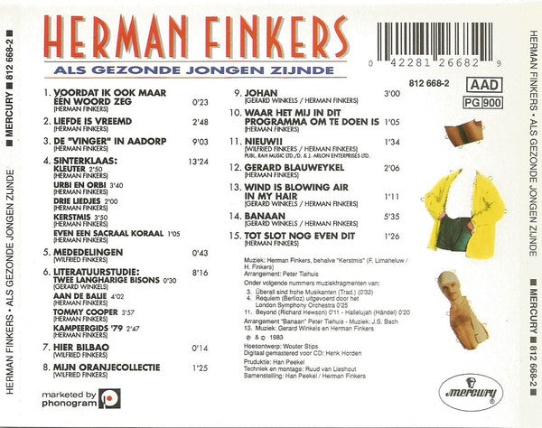 Herman Finkers : Als Gezonde Jongen Zijnde (CD, Album, RE)