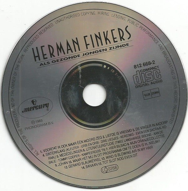Herman Finkers : Als Gezonde Jongen Zijnde (CD, Album, RE)