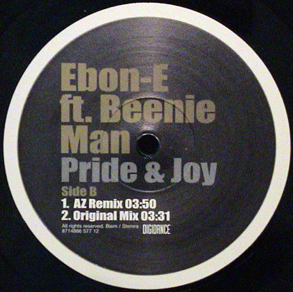 Ebon-E : Pride & Joy (12")