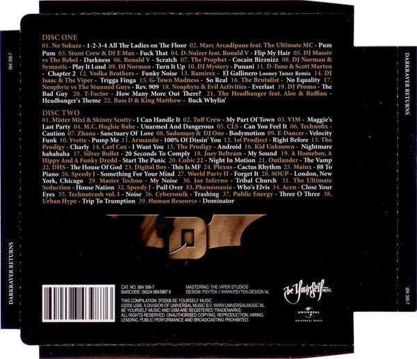 The Dark Raver : Darkraver Returns (CD, Mixed + CD, Mixed, RE)