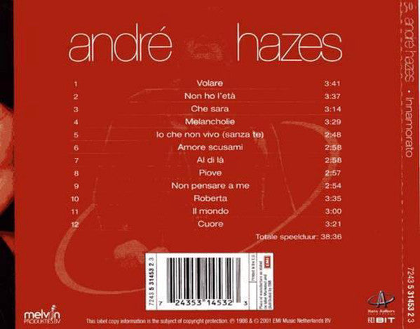 André Hazes : Innamorato (CD, Album, RE, RM)