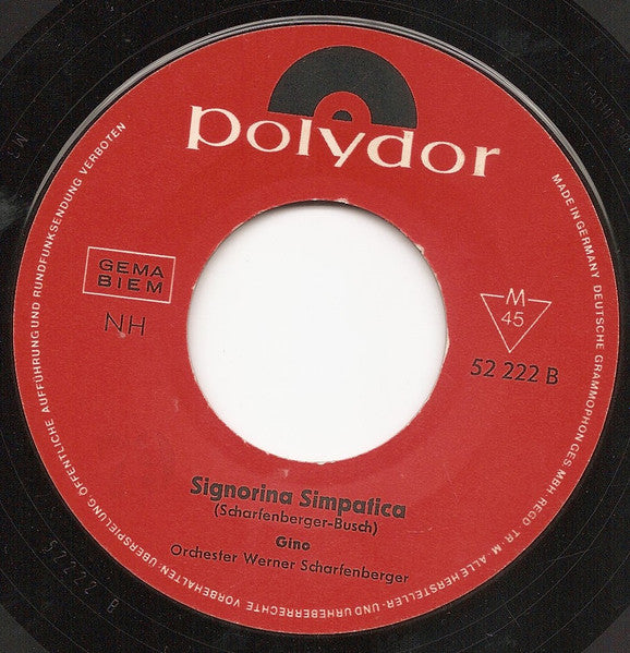 Gino (56) : Bye-bye, Bambina Maddalen (7", Single, Mono)