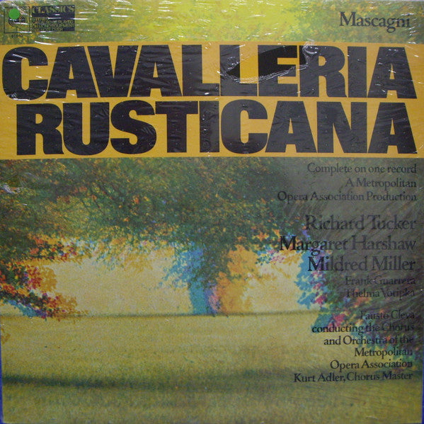 Pietro Mascagni, Richard Tucker (2), Margaret Harshaw, Mildred Miller, Frank Guarrera, Thelma Votipka, Fausto Cleva Conducting The Chorus Of The Metropolitan Opera Association Of New York And Orchestra Of The Metropolitan Opera Association Of New York, Ku : Cavalleria Rusticana (LP)