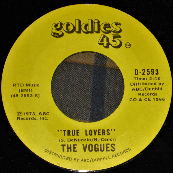 The Vogues : The Land Of Milk And Honey / True Lovers (7", Single, RE)