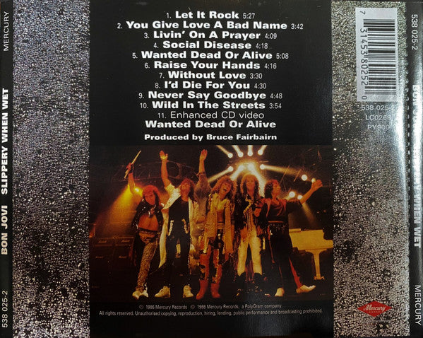 Bon Jovi : Slippery When Wet (CD, Album, Enh, RE, RM, RP, UML)