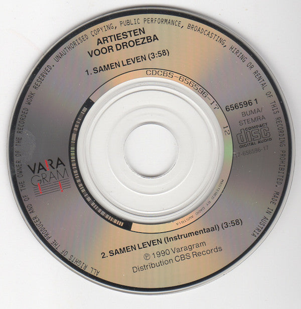 Artiesten Voor Droezba : Samen Leven (CD, Mini, Single)