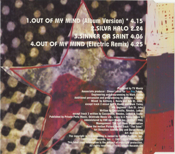 Duran Duran : Out Of My Mind (CD, Single)