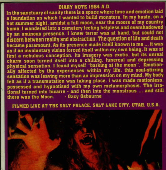 Ozzy Osbourne : Bark At The Moon (VHS)